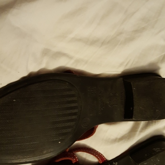 Red leather sandle 8.5 - Picture 4 of 4